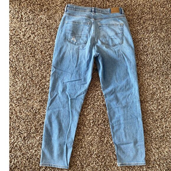 American Eagle Mom Jean Women Size 8 Regular Stretch Tapered Straight - Picture 4 of 8